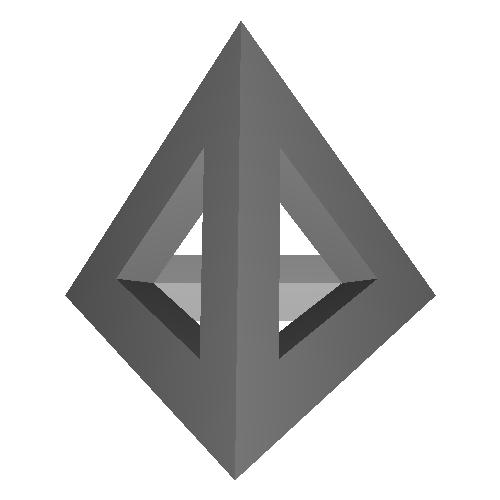 正4面体 (Tetrahedron) スケルトンモデル