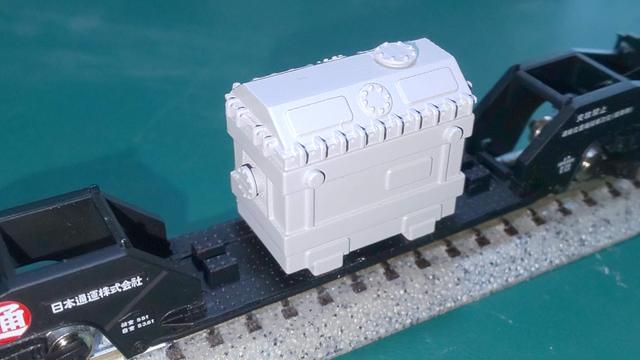 鉄道模型Nゲージ底床式大物車用積荷（変圧器）
