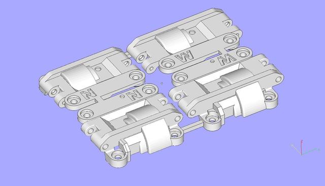 ミニッツAWD（MA-020）&魔改造シャーシ用  強化フロントアッパーカバーセット