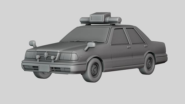 1/60 スケール 80~90年代風パトカー　レーダー車　模型 ミニチュア プラモデル 自動車