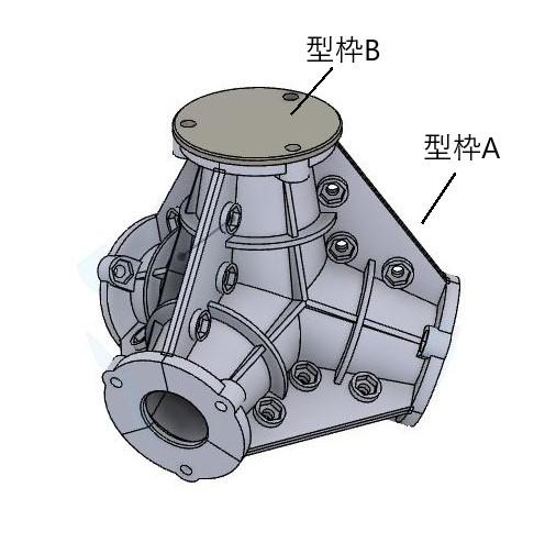 0.5トン型消波ブロック製作用型枠A（スケール1/12）