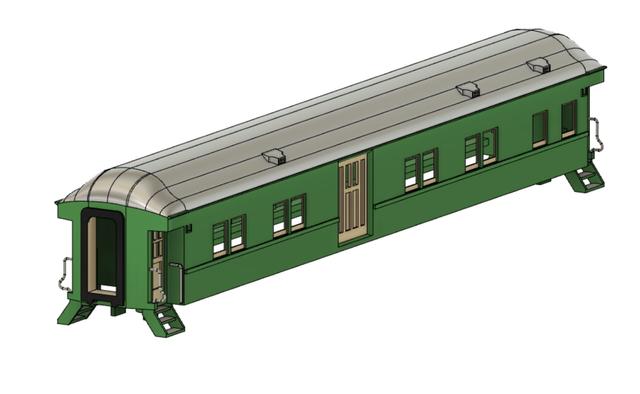 南満州鉄道 手荷物車 テ5 (二重丸屋根)