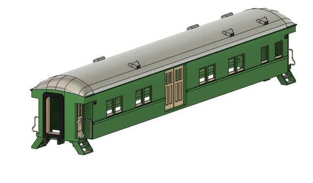 南満州鉄道 手荷物車 テ5 (一重丸屋根)